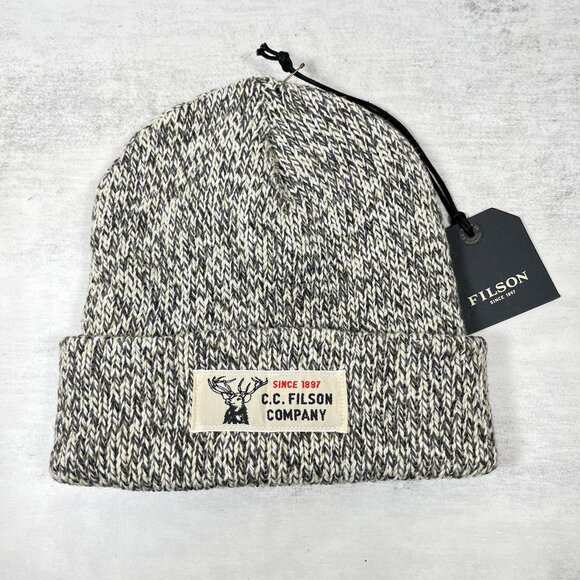 Filson Lined Ragg Wool Climate Pledge Beanie - One Size - Heather Charcoal - Picture 1 of 5